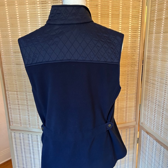 Talbots NWT size M navy fleece vest - Picture 3 of 5